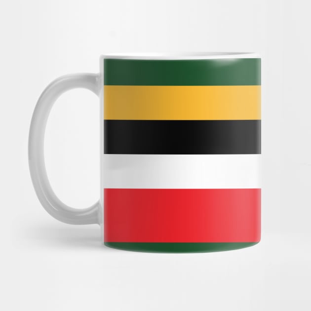 Dominica Color Block - Red Yellow Green White Black by IslandConcepts